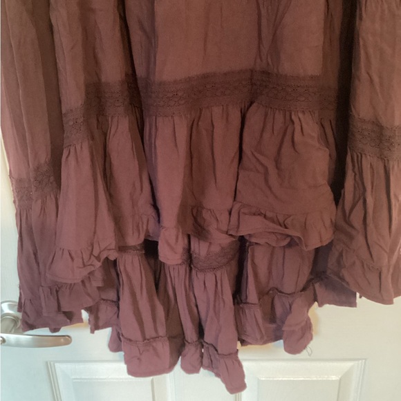 ** SOLD ** Torrid Maxi High-Lo Lace Inset Skirt - Picture 6 of 6